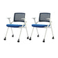Contemporary Low Back Conference Chair Swivel Mesh Office Chair Blue 2 Piece Set Clearhalo 'furn' 'furn_office_chair' 'Furniture' 'Office Chairs' 'Office Furniture' 'office_chair' 6248460