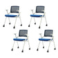 Contemporary Low Back Conference Chair Swivel Mesh Office Chair Blue 4 Piece Set Clearhalo 'furn' 'furn_office_chair' 'Furniture' 'Office Chairs' 'Office Furniture' 'office_chair' 6248461