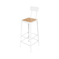1/5 Pieces Faux Wood Bar Table Set with Metal Frame Industrial Rectangle Pub Table Set Beige 30"H Stool (Single) Clearhalo 'Bar Furniture' 'furn' 'furn_home_bar_bar_sets' 'Furniture' 'Home Bars & Bar Sets' 'home_bar_bar_sets' 'Kitchen & Dining Furniture' 6248676
