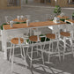 1/5 Pieces Faux Wood Bar Table Set with Metal Frame Industrial Rectangle Pub Table Set Clearhalo 'Bar Furniture' 'furn' 'furn_home_bar_bar_sets' 'Furniture' 'Home Bars & Bar Sets' 'home_bar_bar_sets' 'Kitchen & Dining Furniture' 6248678