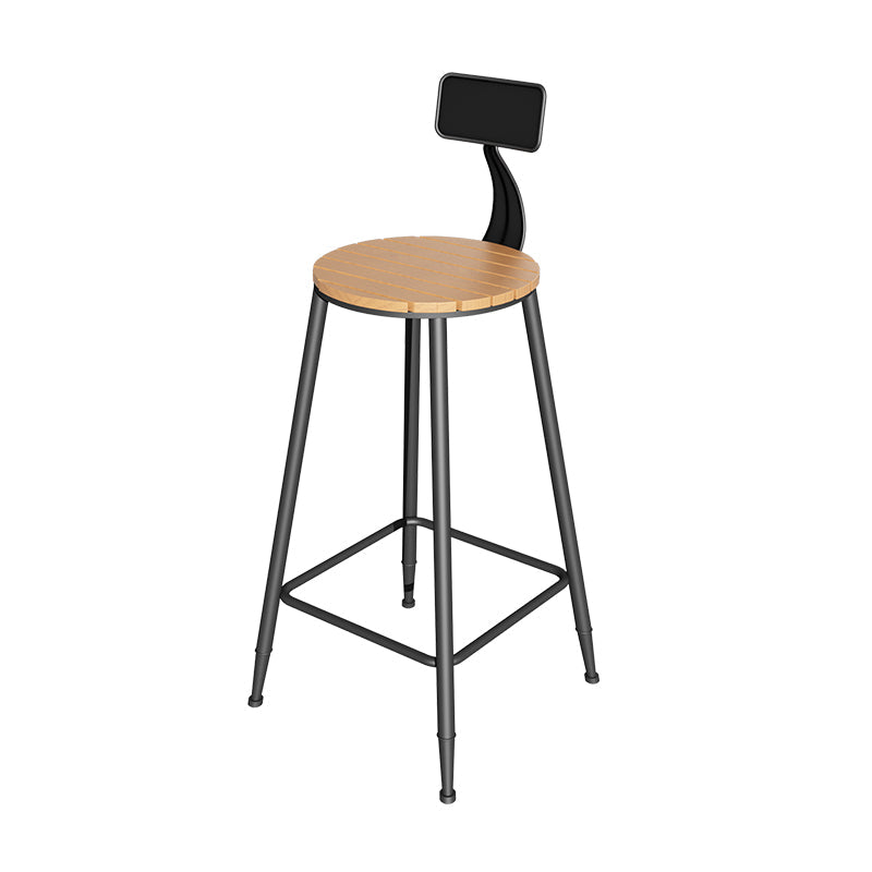 1/5 Pieces Faux Wood Bar Table Set with Metal Frame Industrial Rectangle Pub Table Set Black 29"H Stool (Single) Clearhalo 'Bar Furniture' 'furn' 'furn_home_bar_bar_sets' 'Furniture' 'Home Bars & Bar Sets' 'home_bar_bar_sets' 'Kitchen & Dining Furniture' 6248681