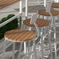 1/5 Pieces Faux Wood Bar Table Set with Metal Frame Industrial Rectangle Pub Table Set Clearhalo 'Bar Furniture' 'furn' 'furn_home_bar_bar_sets' 'Furniture' 'Home Bars & Bar Sets' 'home_bar_bar_sets' 'Kitchen & Dining Furniture' 6248684