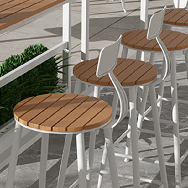 1/5 Pieces Faux Wood Bar Table Set with Metal Frame Industrial Rectangle Pub Table Set Clearhalo 'Bar Furniture' 'furn' 'furn_home_bar_bar_sets' 'Furniture' 'Home Bars & Bar Sets' 'home_bar_bar_sets' 'Kitchen & Dining Furniture' 6248684
