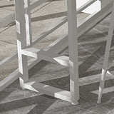 1/5 Pieces Faux Wood Bar Table Set with Metal Frame Industrial Rectangle Pub Table Set