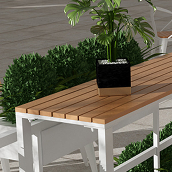 1/5 Pieces Faux Wood Bar Table Set with Metal Frame Industrial Rectangle Pub Table Set Clearhalo 'Bar Furniture' 'furn' 'furn_home_bar_bar_sets' 'Furniture' 'Home Bars & Bar Sets' 'home_bar_bar_sets' 'Kitchen & Dining Furniture' 6248686