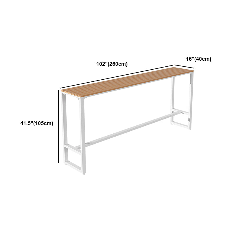 1/5 Pieces Faux Wood Bar Table Set with Metal Frame Industrial Rectangle Pub Table Set Clearhalo 'Bar Furniture' 'furn' 'furn_home_bar_bar_sets' 'Furniture' 'Home Bars & Bar Sets' 'home_bar_bar_sets' 'Kitchen & Dining Furniture' 6248697
