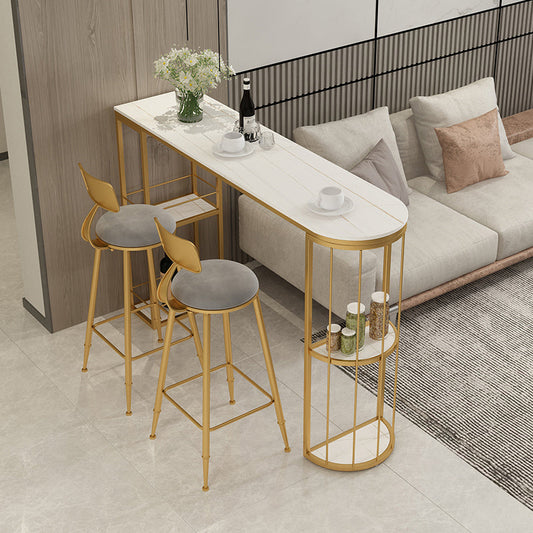 Tavolo da bar ovale glam e sgabelli 1/2/3 pezzi da bar tavolo da pub