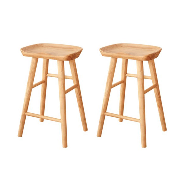 1/2/3 Pieces Solid Wood Bar Table and Stools Contemporary Bar Pub Table Set Wood 30"H Stools (Set of 2) Clearhalo 'Bar Furniture' 'furn' 'furn_home_bar_bar_sets' 'Furniture' 'Home Bars & Bar Sets' 'home_bar_bar_sets' 'Kitchen & Dining Furniture' 6248724