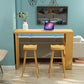 1/2/3 Pieces Solid Wood Bar Table and Stools Contemporary Bar Pub Table Set Clearhalo 'Bar Furniture' 'furn' 'furn_home_bar_bar_sets' 'Furniture' 'Home Bars & Bar Sets' 'home_bar_bar_sets' 'Kitchen & Dining Furniture' 6248728