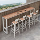 1/2/5 Pieces Modern Bar Table Set Rectangle Plastic Wood Counter Table with High Stools 5 Pieces: White Table, 4 White Stools Clearhalo 'Bar Furniture' 'furn' 'furn_home_bar_bar_sets' 'Furniture' 'Home Bars & Bar Sets' 'home_bar_bar_sets' 'Kitchen & Dining Furniture' 6248769