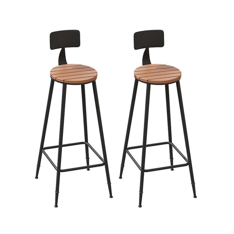 1/2/5 Pieces Modern Bar Table Set Rectangle Plastic Wood Counter Table with High Stools Brown 29"H Stool (Set of 2) Clearhalo 'Bar Furniture' 'furn' 'furn_home_bar_bar_sets' 'Furniture' 'Home Bars & Bar Sets' 'home_bar_bar_sets' 'Kitchen & Dining Furniture' 6248773