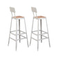 1/2/5 Pieces Modern Bar Table Set Rectangle Plastic Wood Counter Table with High Stools White 30"H Stools (Set of 2) Clearhalo 'Bar Furniture' 'furn' 'furn_home_bar_bar_sets' 'Furniture' 'Home Bars & Bar Sets' 'home_bar_bar_sets' 'Kitchen & Dining Furniture' 6248777