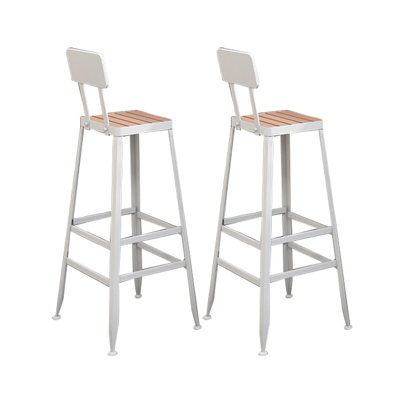 1/2/5 Pieces Modern Bar Table Set Rectangle Plastic Wood Counter Table with High Stools White 30"H Stools (Set of 2) Clearhalo 'Bar Furniture' 'furn' 'furn_home_bar_bar_sets' 'Furniture' 'Home Bars & Bar Sets' 'home_bar_bar_sets' 'Kitchen & Dining Furniture' 6248777