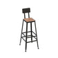 1/2/5 Pieces Modern Bar Table Set Rectangle Plastic Wood Counter Table with High Stools Clearhalo 'Bar Furniture' 'furn' 'furn_home_bar_bar_sets' 'Furniture' 'Home Bars & Bar Sets' 'home_bar_bar_sets' 'Kitchen & Dining Furniture' 6248782