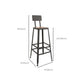 Mesa de bar marrón de 1/5 piezas con taburetes de metal, juego de pub de madera de fabricación industrial
