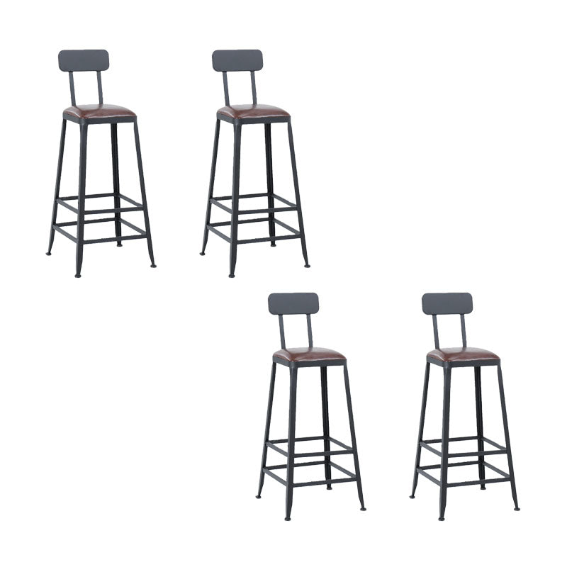 Contemporary Bar Stool and Table Set 1/2/4/5 Pieces Table and Stool Set Black-Brown 30"H Stools (Set of 4) Clearhalo 'Bar Furniture' 'furn' 'furn_home_bar_bar_sets' 'Furniture' 'Home Bars & Bar Sets' 'home_bar_bar_sets' 'Kitchen & Dining Furniture' 6248879