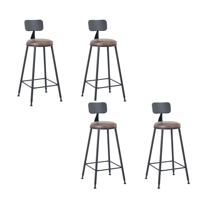 Contemporary Bar Stool and Table Set 1/2/4/5 Pieces Table and Stool Set Brown 30"H Stools (Set of 4) Clearhalo 'Bar Furniture' 'furn' 'furn_home_bar_bar_sets' 'Furniture' 'Home Bars & Bar Sets' 'home_bar_bar_sets' 'Kitchen & Dining Furniture' 6248880