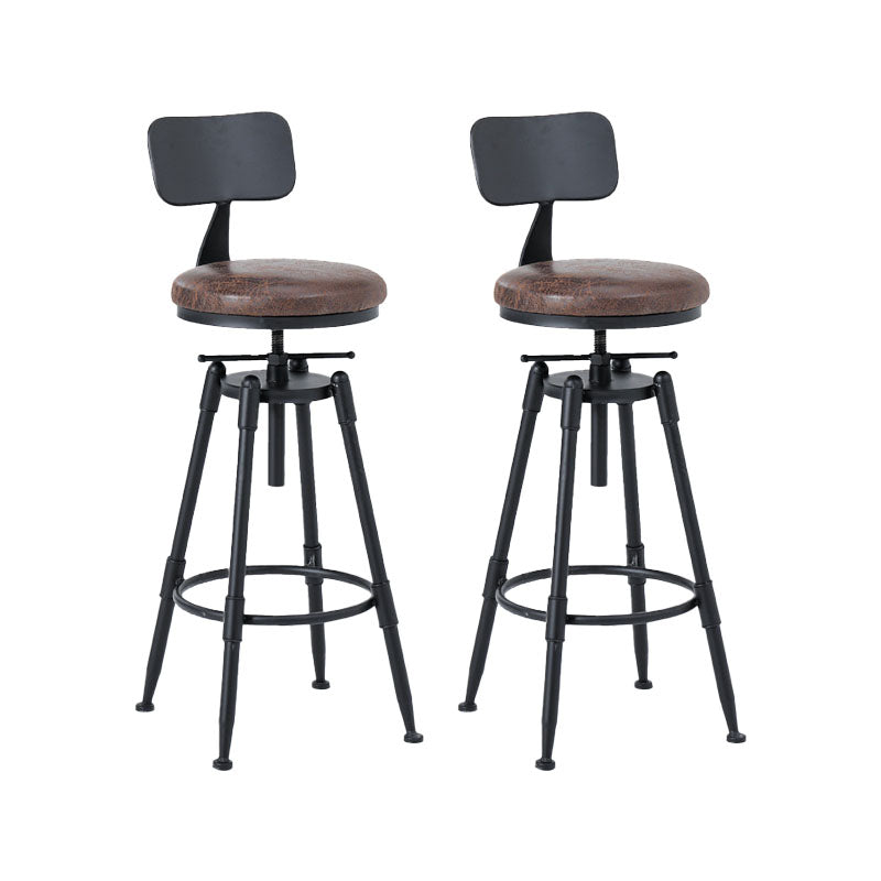 Contemporary Bar Stool and Table Set 1/2/4/5 Pieces Table and Stool Set Dark-Brown 30"H Stools (Set of 2) Clearhalo 'Bar Furniture' 'furn' 'furn_home_bar_bar_sets' 'Furniture' 'Home Bars & Bar Sets' 'home_bar_bar_sets' 'Kitchen & Dining Furniture' 6248882