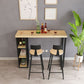 1/2/3/5 Pieces Bar Table and Stools Modern Bar Stool and Table Set 3 Pieces: Table, 2 Stools Clearhalo 'Bar Furniture' 'furn' 'furn_home_bar_bar_sets' 'Furniture' 'Home Bars & Bar Sets' 'home_bar_bar_sets' 'Kitchen & Dining Furniture' 6248899
