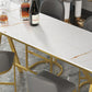 Tavolo da Bar Rettangolare e Sgabelli Glam Set Tavolo da Pub 1/3/5 Pezzi
