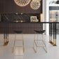 Glam Table and Stool 1/2/3/5 Pieces Solid Wood Pub Table Set Black 94"L x 16"W Clearhalo 'Bar Furniture' 'furn' 'furn_home_bar_bar_sets' 'Furniture' 'Home Bars & Bar Sets' 'home_bar_bar_sets' 'Kitchen & Dining Furniture' 6248967