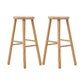 Modern Style Fixed Table Set 1/2 Pieces Solid Wood Rectangle Counter Set Wood 29"H Stools (Set of 2) Clearhalo 'Bar Furniture' 'furn' 'furn_home_bar_bar_sets' 'Furniture' 'Home Bars & Bar Sets' 'home_bar_bar_sets' 'Kitchen & Dining Furniture' 6249003