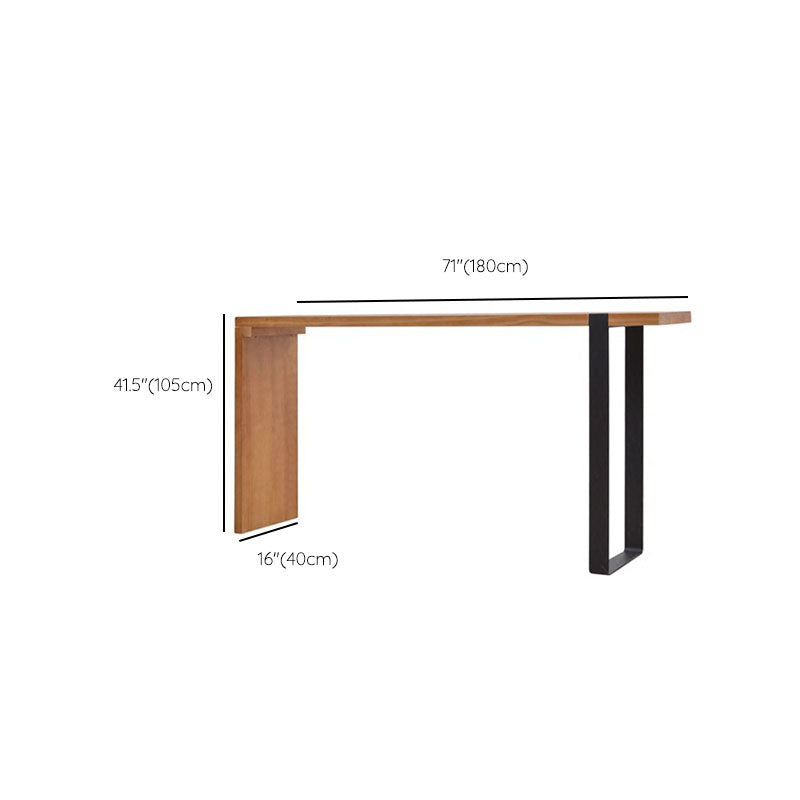 Modern Style Fixed Table Set 1/2 Pieces Solid Wood Rectangle Counter Set Clearhalo 'Bar Furniture' 'furn' 'furn_home_bar_bar_sets' 'Furniture' 'Home Bars & Bar Sets' 'home_bar_bar_sets' 'Kitchen & Dining Furniture' 6249013
