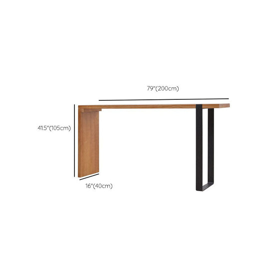 Set di tavoli fissi in stile moderno 1/2 pezzi con banco rettangolo in legno massiccio