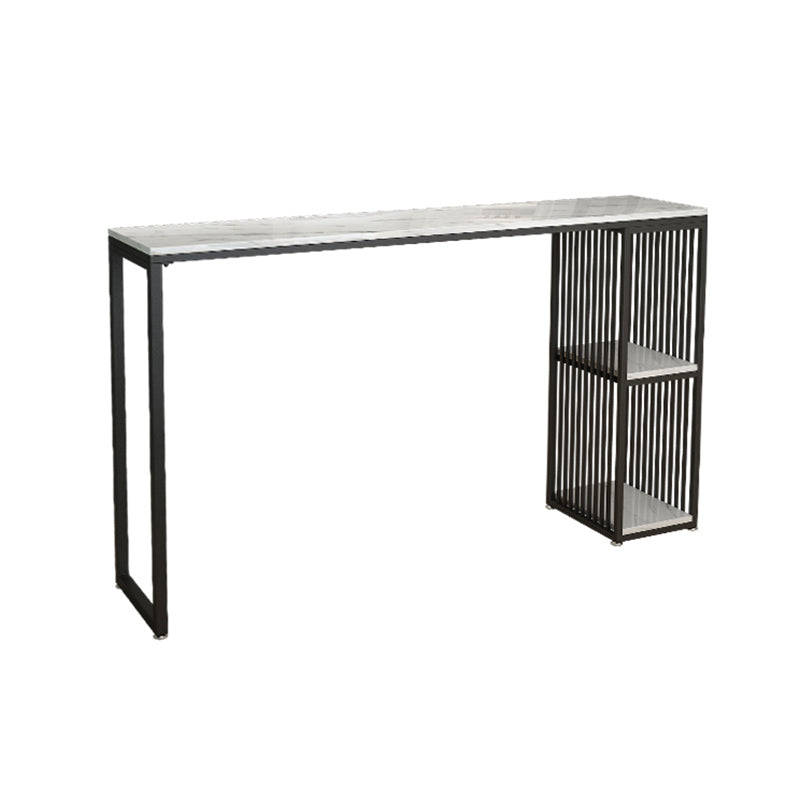 Modern Style Bar Table 1/3 Pieces Rectangle Faux Marble Counter Set Clearhalo 'Bar Furniture' 'furn' 'furn_home_bar_bar_sets' 'Furniture' 'Home Bars & Bar Sets' 'home_bar_bar_sets' 'Kitchen & Dining Furniture' 6249021