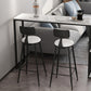 Modern Style Bar Table 1/3 Pieces Rectangle Faux Marble Counter Set Clearhalo 'Bar Furniture' 'furn' 'furn_home_bar_bar_sets' 'Furniture' 'Home Bars & Bar Sets' 'home_bar_bar_sets' 'Kitchen & Dining Furniture' 6249023