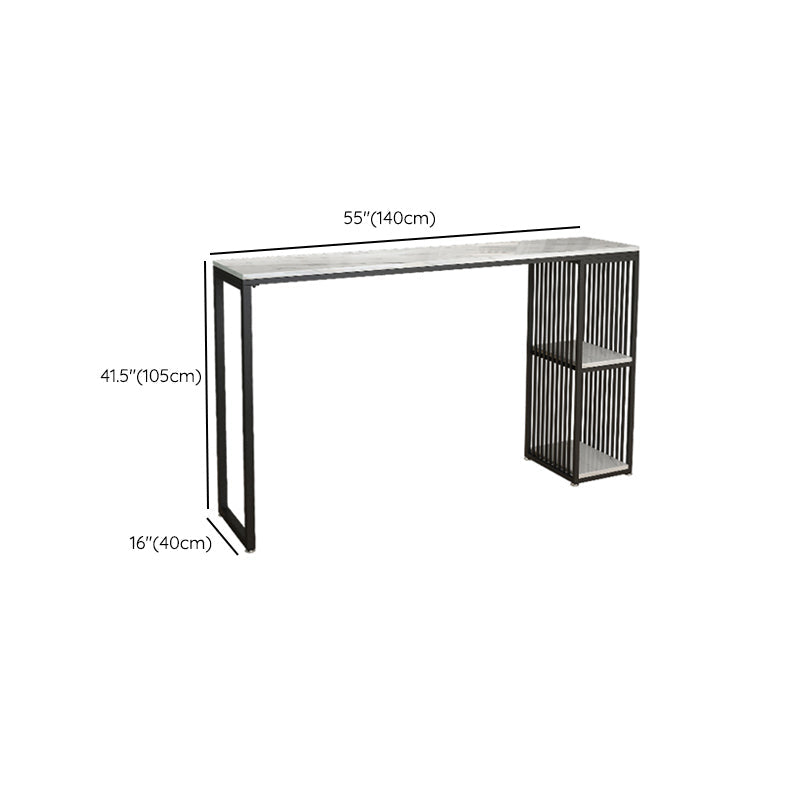Modern Style Bar Table 1/3 Pieces Rectangle Faux Marble Counter Set Clearhalo 'Bar Furniture' 'furn' 'furn_home_bar_bar_sets' 'Furniture' 'Home Bars & Bar Sets' 'home_bar_bar_sets' 'Kitchen & Dining Furniture' 6249031