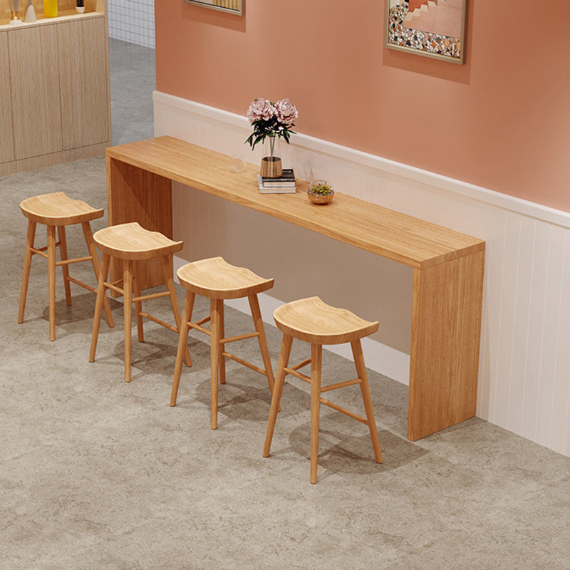Modern Bar Table Set 1/5/9 Pieces Solid Wood Counter Table with Backless Stools Clearhalo 'Bar Furniture' 'furn' 'furn_home_bar_bar_sets' 'Furniture' 'Home Bars & Bar Sets' 'home_bar_bar_sets' 'Kitchen & Dining Furniture' 6249037