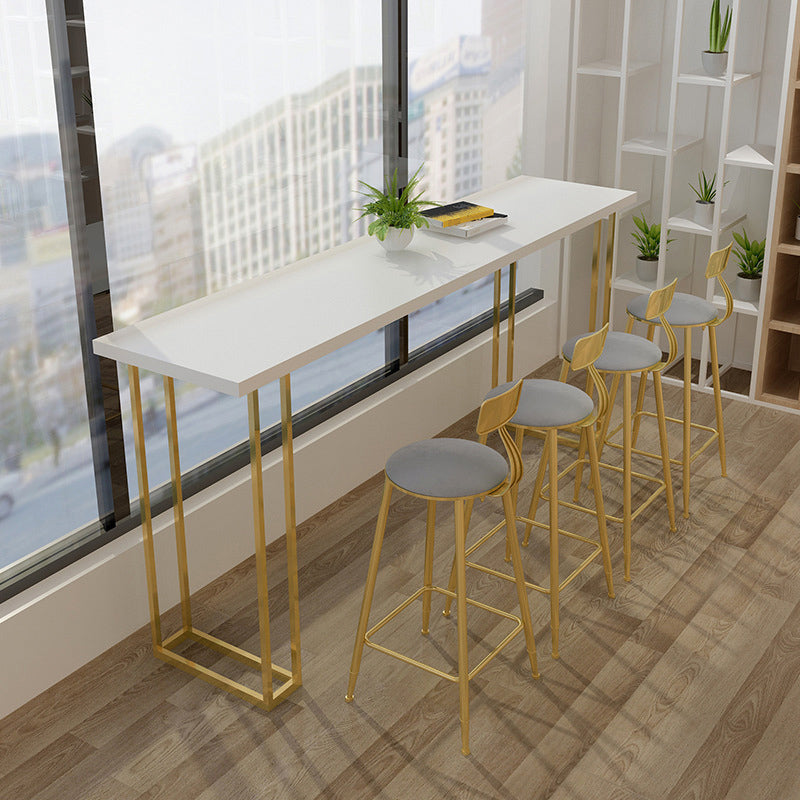 Glam Style Rectangle Counter Set 1/5 Pieces Solid Wood Bistro Set Clearhalo 'Bar Furniture' 'furn' 'furn_home_bar_bar_sets' 'Furniture' 'Home Bars & Bar Sets' 'home_bar_bar_sets' 'Kitchen & Dining Furniture' 6249054