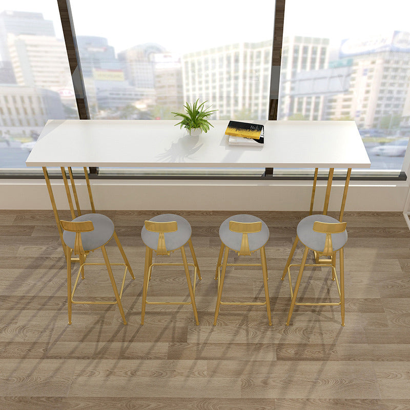 Glam Style Rectangle Counter Set 1/5 Pieces Solid Wood Bistro Set Clearhalo 'Bar Furniture' 'furn' 'furn_home_bar_bar_sets' 'Furniture' 'Home Bars & Bar Sets' 'home_bar_bar_sets' 'Kitchen & Dining Furniture' 6249056