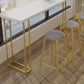Glam Style Rectangle Counter Set 1/5 Pieces Solid Wood Bistro Set Clearhalo 'Bar Furniture' 'furn' 'furn_home_bar_bar_sets' 'Furniture' 'Home Bars & Bar Sets' 'home_bar_bar_sets' 'Kitchen & Dining Furniture' 6249061