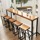 Juego de mesa de bar moderno, juego de altura de mostrador de madera maciza de 1/6 piezas para interior