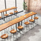 Industrial Bar Table Set 1/7 Pieces Solid Wood Bistro Set for Indoor Clearhalo 'Bar Furniture' 'furn' 'furn_home_bar_bar_sets' 'Furniture' 'Home Bars & Bar Sets' 'home_bar_bar_sets' 'Kitchen & Dining Furniture' 6249103