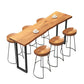 Industrial Bar Table Set 1/7 Pieces Solid Wood Bistro Set for Indoor 7 Pieces: Table, 6 Stools Clearhalo 'Bar Furniture' 'furn' 'furn_home_bar_bar_sets' 'Furniture' 'Home Bars & Bar Sets' 'home_bar_bar_sets' 'Kitchen & Dining Furniture' 6249105