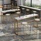 Faux Marble Bar Table Set Glam Style 1/3/5 Pieces Rectangle Counter Table Clearhalo 'Bar Furniture' 'furn' 'furn_home_bar_bar_sets' 'Furniture' 'Home Bars & Bar Sets' 'home_bar_bar_sets' 'Kitchen & Dining Furniture' 6249136