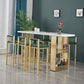 Modern Bar Stool and Table Set Rectangular 1/7 Pcs Pub Dining Set