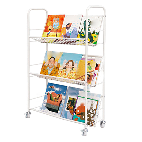 Contemporary Closed Back Bookshelf Metal Vertical Shelf Bookcase for Living Room 27.2"L x 10.4"W x 41.7"H Clearhalo 'Bookcases' 'furn' 'furn_bookcases' 'Furniture' 'Office Furniture' 6249217