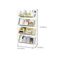 Contemporary Closed Back Bookshelf Metal Vertical Shelf Bookcase for Living Room Clearhalo 'Bookcases' 'furn' 'furn_bookcases' 'Furniture' 'Office Furniture' 6249233