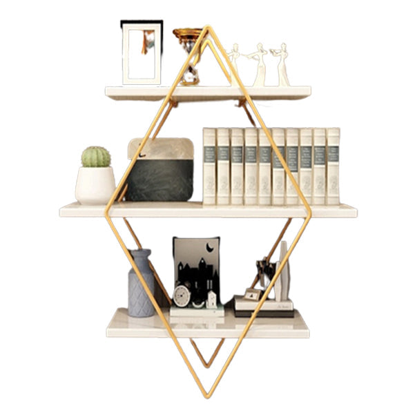 Estante de metal moderno estantería estantería montada en la pared para sala de estar