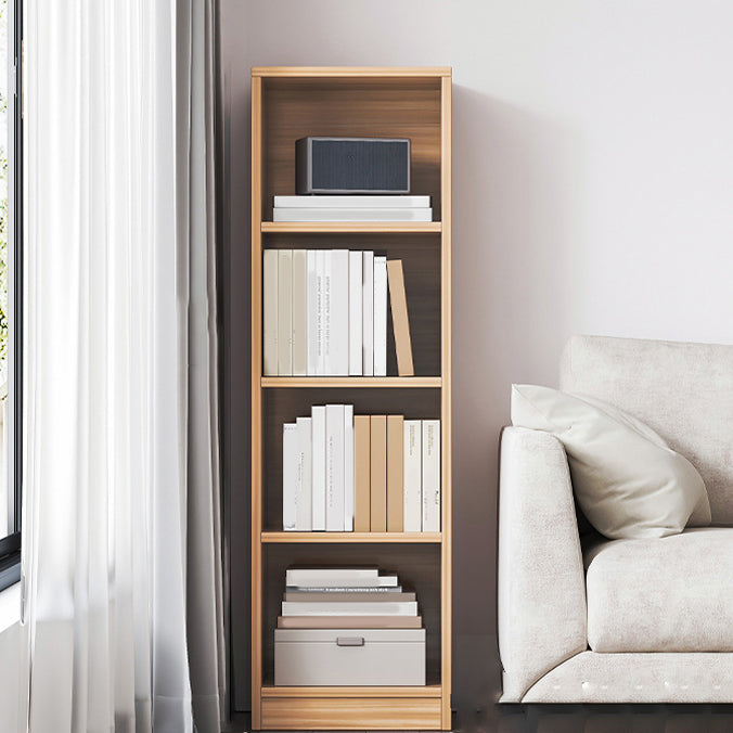Libreria moderna standard ingegnerizzata in legno chiuso.