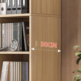 Libreria moderna standard ingegnerizzata in legno chiuso.