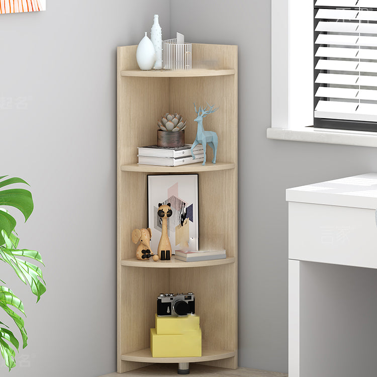 Modern Engineered Wood Bookshelf Corner Book Shelf for Living Room