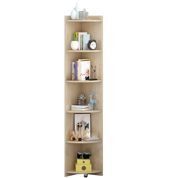 Modern Engineered Wood Bookshelf Corner Book Shelf for Living Room