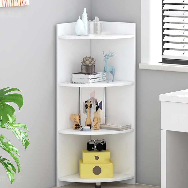 Modern Engineered Wood Bookshelf Corner Book Shelf for Living Room