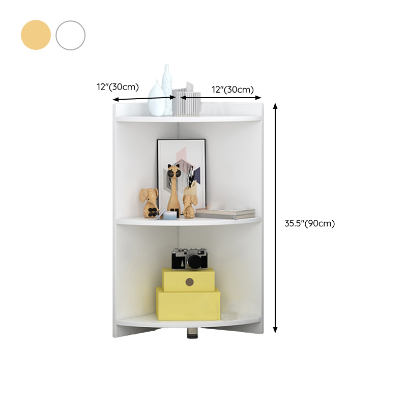 Modern Engineered Wood Bookshelf Corner Book Shelf for Living Room