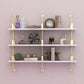 Metal and Wood Glam Shelf Bookcase Gold Wall Mounted Bookshelf for Office